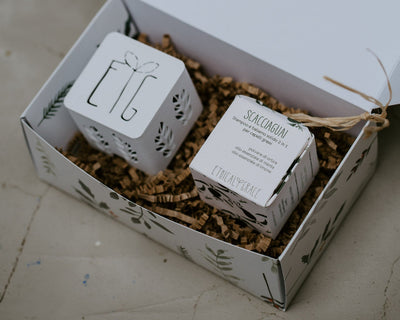 Nel bagaglio a mano – Kit da viaggio con shampoo solido e porta-shampoo